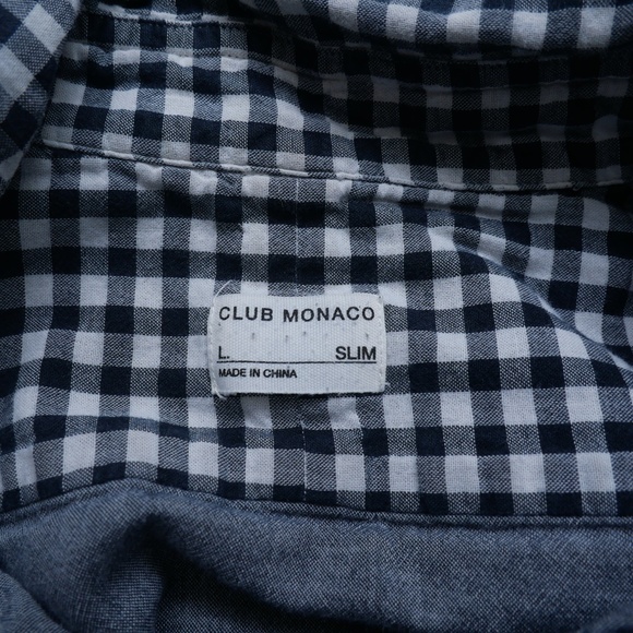 Club Monaco - Plaid - Slim Fit Button Up Casual - Picture 8 of 8